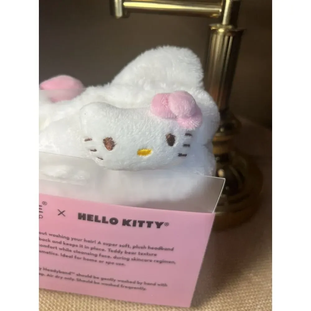 HELLO KITTY White Kitty Ears with Pink Bow Headband-NWT